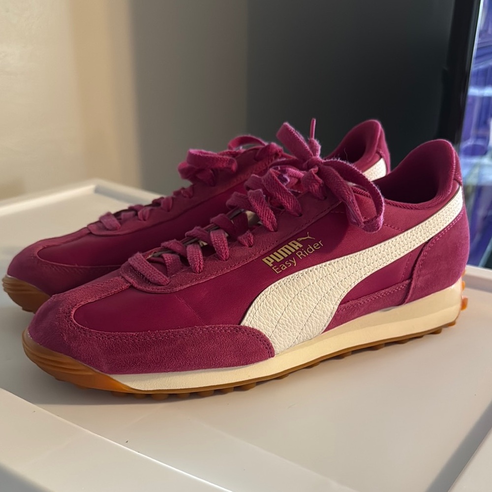Vibrant Pink Sneakers with Gum Sole